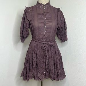 🔹 Free People Romantic Cotton Mini Dress